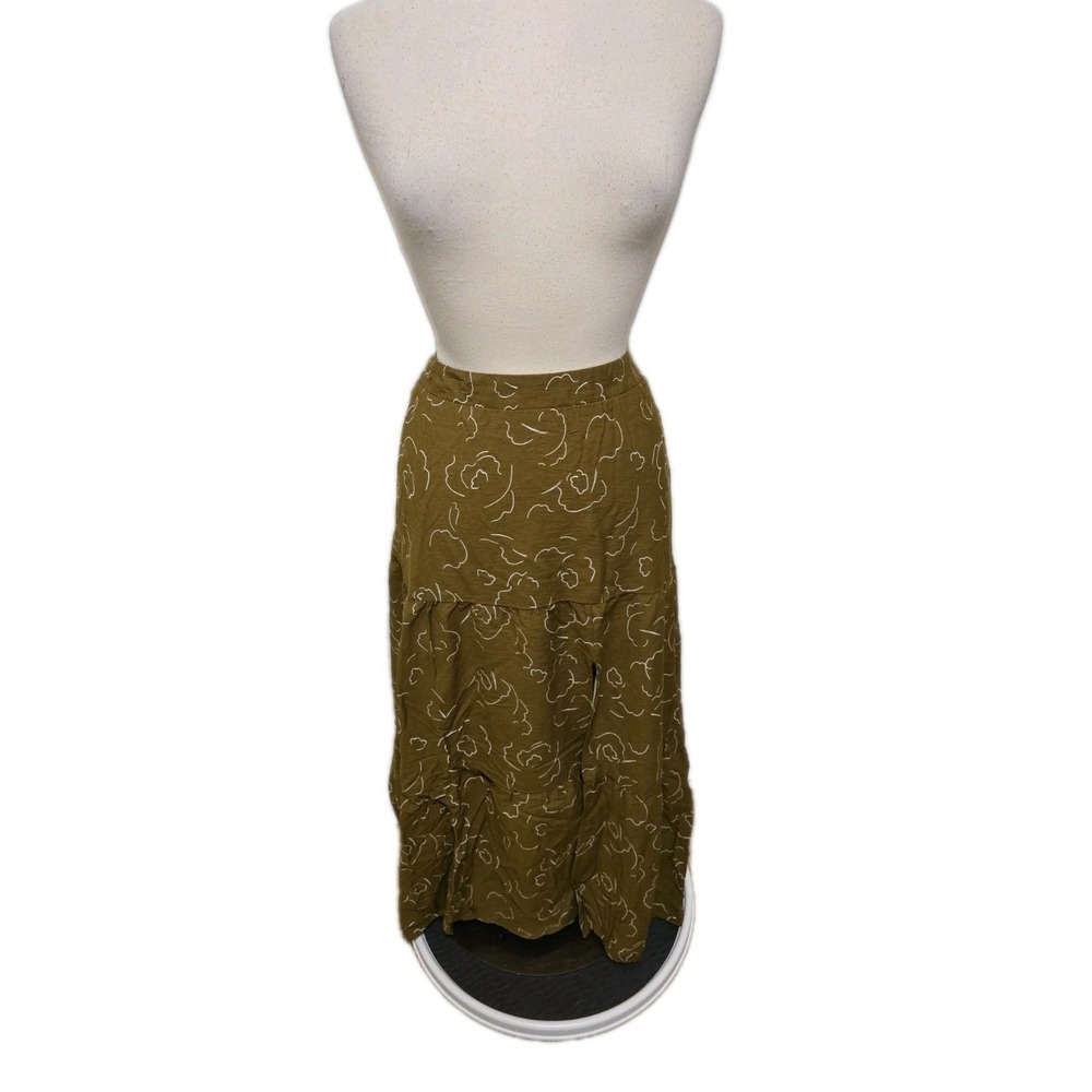 Women's Nine West Crosshatch Tiered‎ Maxi Skirt Size Medium - Picture 4 of 8